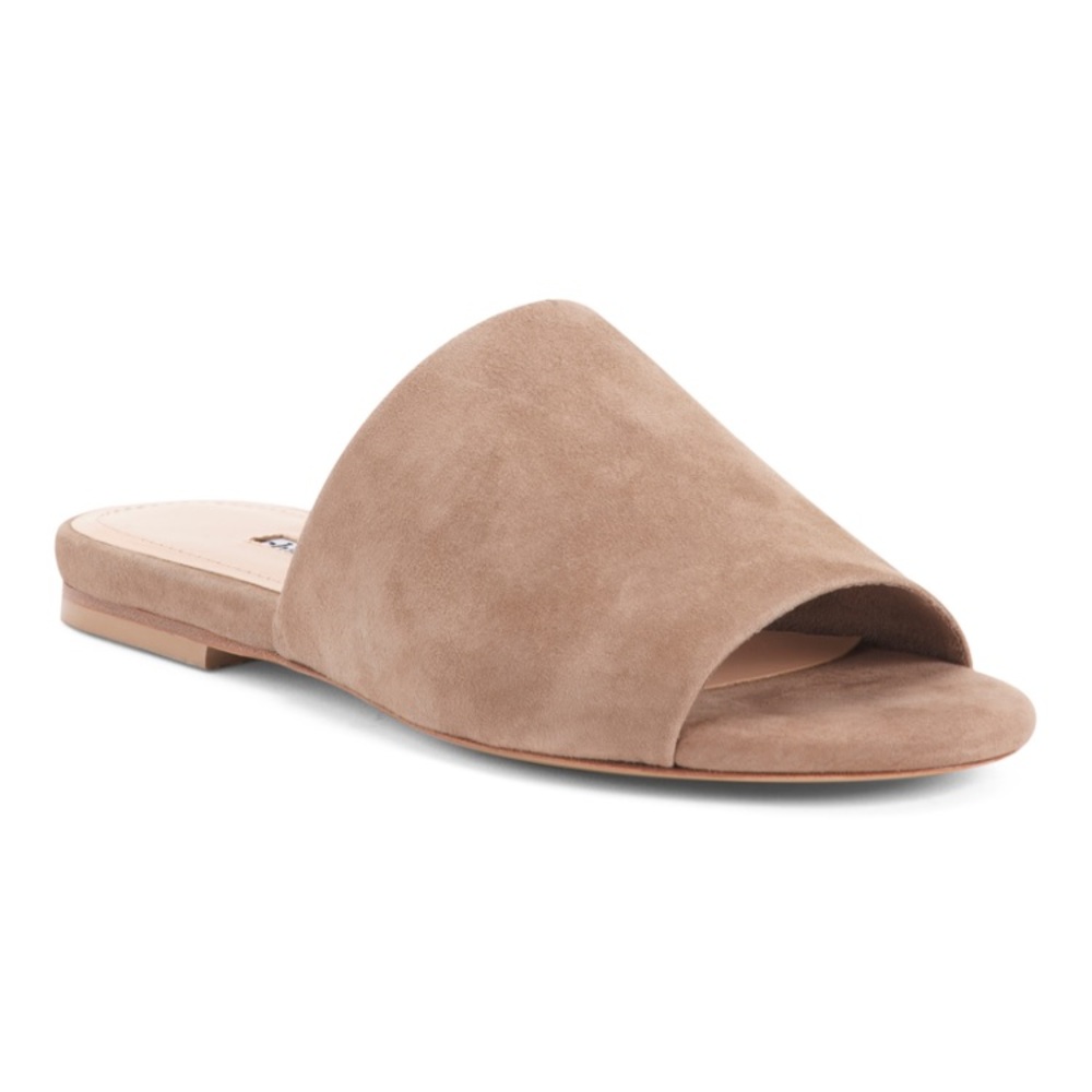 ✨Charles David • Soleil Leather Slides in T…